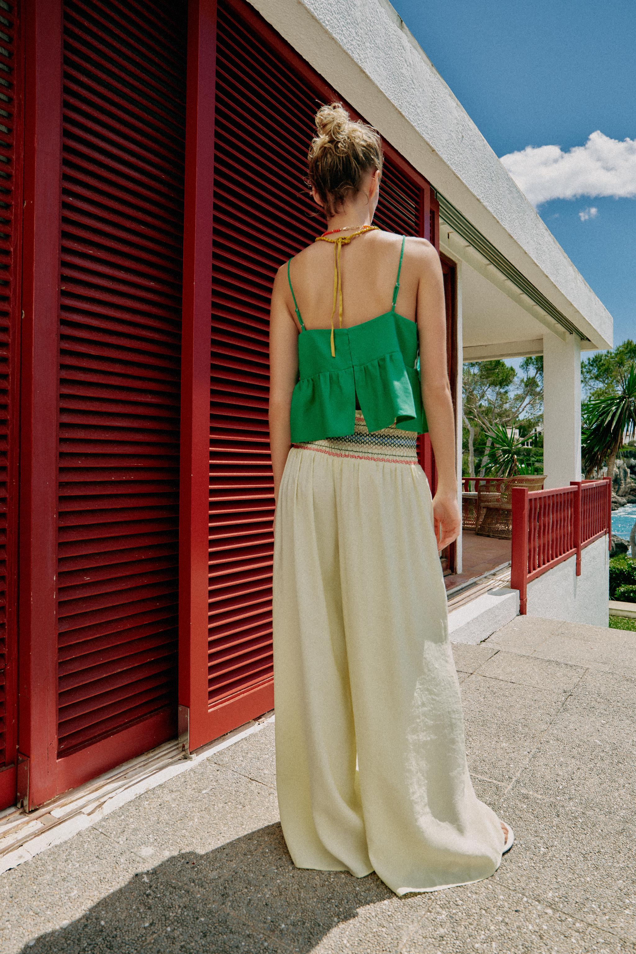 LINEN STRAP TOP
